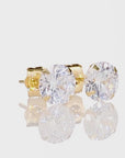 10K Yellow Gold Classic Solitaire Stud Earrings, Pushback