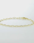 Sterling Silver Gold Plated Mariner Link Bracelet