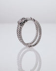 14k White Gold Natural Diamond Hoop Earrings, 1.40ctw