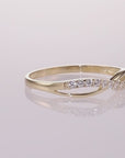 14K Yellow Gold Lab Diamond Infinity Ring, 0.16ctw