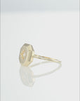 14K Yellow Gold Lab Diamond Signet Ring, 0.07ctw