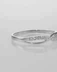 14K White Gold Lab Diamond Infinity Ring, 0.16ctw