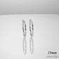 10K White Gold Classic Round Hoop Earrings, All Sizes Available
