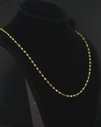 14K Yellow Gold Diamond-Cut Mirror Chain Necklace