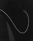 Sterling Silver Diamond-Cut Bead Chain Necklace