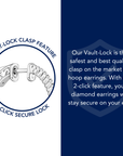 14k White Gold Natural Diamond Hoop Earrings, 0.80ctw