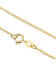 14k Solid Yellow Gold Diamond-Cut Cable Chain, Made in Italy, Necklace 16-18 Inch 0.9mm-1.5mm