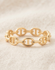 14K Yellow Gold Mariner Chain Link Ring