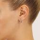 14k Gold Tornado Diamond Cut Hoop Earrings, 0.5 inch