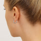14k Gold Tornado Diamond Cut Hoop Earrings, 0.5 inch