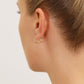14k Gold Tornado Diamond Cut Hoop Earrings, 0.5 inch