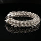 Sterling Silver Byzantine Thick Chain Bracelet with S-Hook Clasp, 8.5&quot;, Unisex