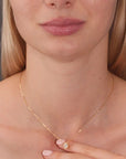 14k Gold Classic Solitaire Necklace