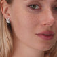Sterling Silver White Swan Stud Earrings