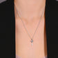 Sterling Silver Heart and Key Charm Necklace