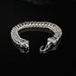 Sterling Silver Handmade Snake-Styled Byzantine Chain Bracelet. Unisex