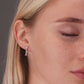 Sterling Silver Cupids Arrow Dangle Stud Earrings
