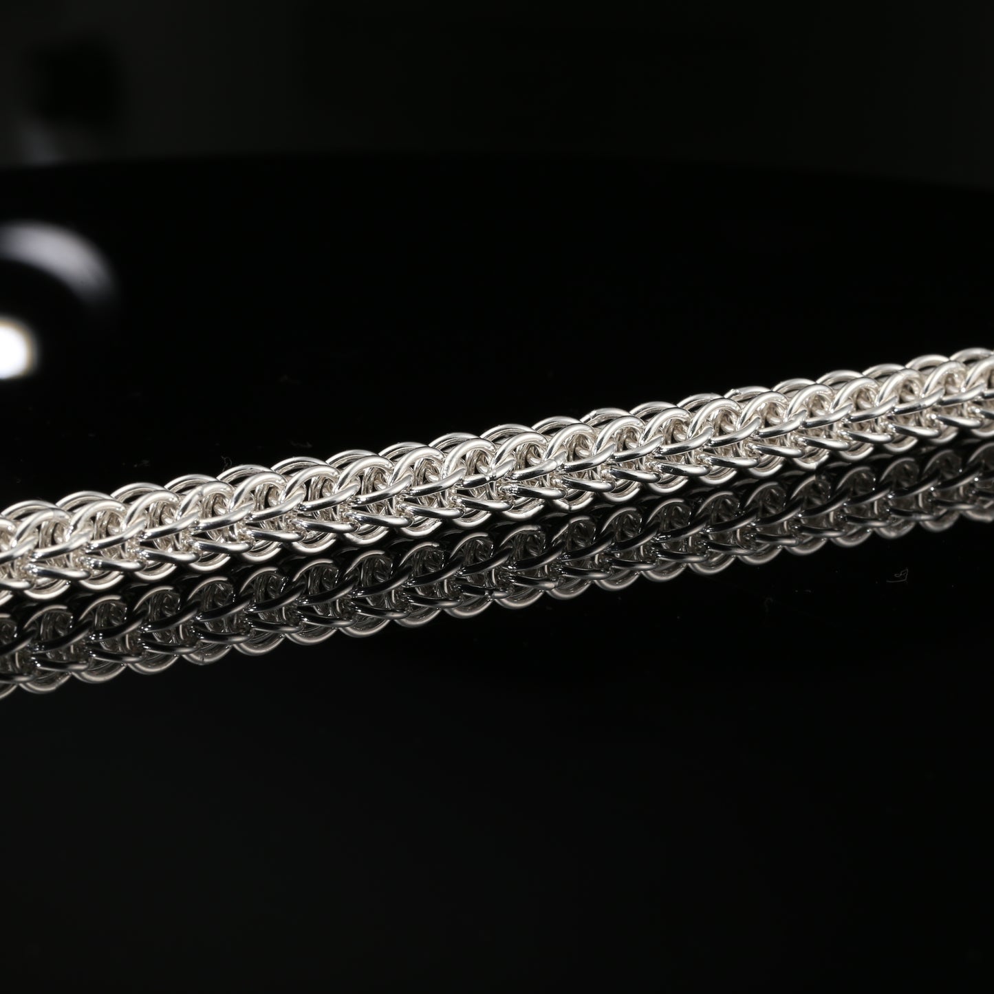 Sterling Silver Handmade Byzantine Chain Bracelet (8.75 inch), Unisex