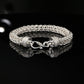 Sterling Silver Handmade Byzantine Chain Bracelet (8.75 inch), Unisex