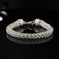 Sterling Silver Handmade Byzantine Chain Bracelet (8.75 inch), Unisex