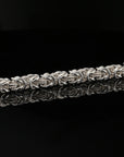 Sterling Silver Handmade Byzantine Rope Chain Bracelet. Unisex