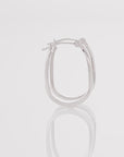 14k Gold U-Shape Oval Hoop Earrings