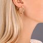 14k Gold Oval Hoop Earrings, New Half Round Tube