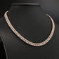 14K White and Rose Gold Two Tone Diamond Necklace, 18"