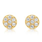 14k Gold Round Stud Earrings with Screw Backings