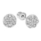 14k Gold Round Stud Earrings with Screw Backings