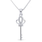 Sterling Silver Royal Key Charm Necklace