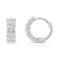 Sterling Silver Double Row Huggie Hoop Earrings