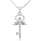 Sterling Silver Key Charm Necklace