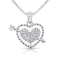 Sterling Silver Heart And Arrow Charm Necklace