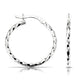 Sterling Silver Round Twisted Hoop Earrings, 1 inch