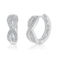 Sterling Silver Infinity Huggie Hoop Earrings
