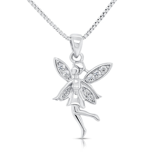 Sterling Silver Fairy Charm Necklace