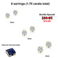 Set of 3! 14k Yellow Gold Solitaire Stud Earrings, Pushback Sleeper Studs, Unisex