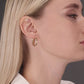 14k Yellow Gold Spiral Oval Hoop Earrings