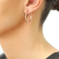 Sterling Silver Square Tube Hoop Earrings, 1 inch
