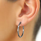 Sterling Silver Square Tube Hoop Earrings, 1 inch