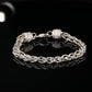 Sterling Silver Byzantine Chain Bracelet with Hook Clasp, 8&quot;, Unisex