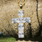 Sterling Silver Large Mens Cross Necklace