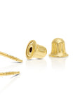 14k Gold Triangle Stud Earrings with Cubic Zirconia