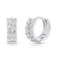 Sterling Silver Double Row Huggie Hoop Earrings