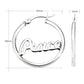Sterling Silver PEACE Hoop Earrings, 1 inch