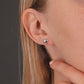 Plain Heart Stud Earrings in Sterling Silver
