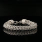 Sterling Silver Byzantine Thick Chain Bracelet with S-Hook Clasp, 8.25&quot;, Unisex