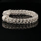 Sterling Silver Byzantine Chain Bracelet with S-Hook Clasp, 8.25&quot;, Unisex