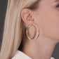 14k Yellow Gold Tornado Diamond Cut Hoop Earrings, 5mm
